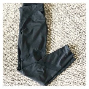 Black Mesh Stripe Leggings